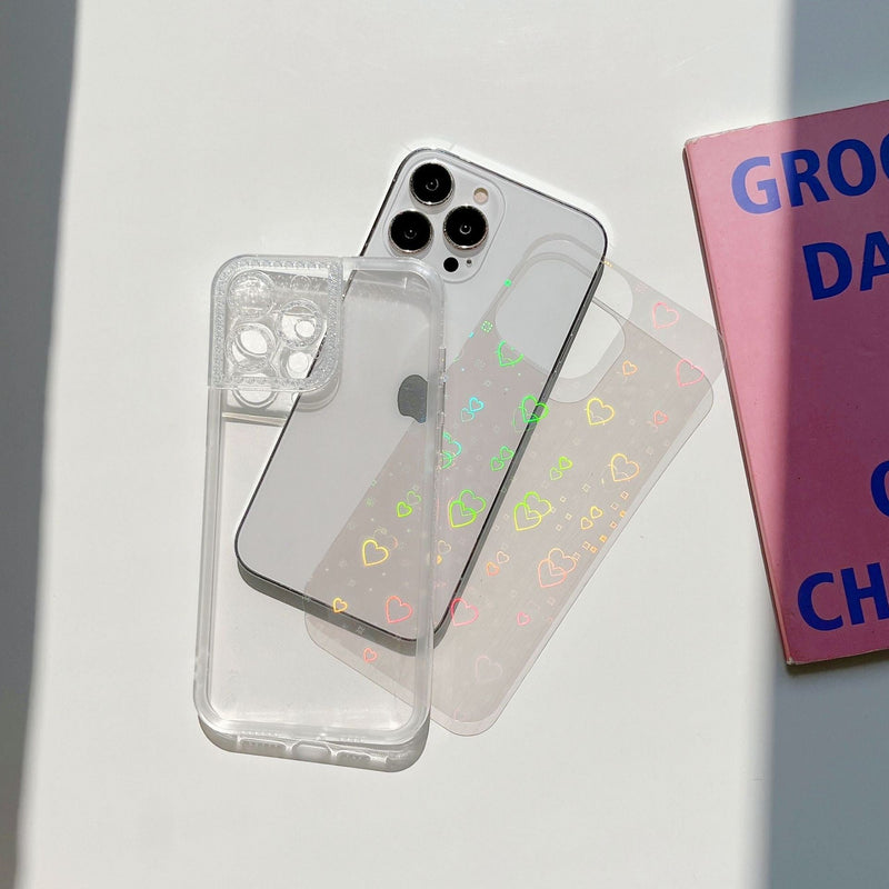 Color Changing Rainbow Heart iPhone Case Color Changing Rainbow Heart iPhone Case