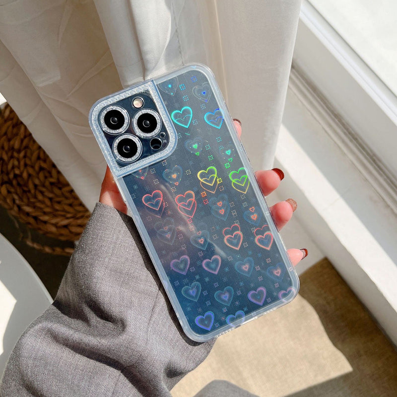 Color Changing Rainbow Heart iPhone Case - CREAMCY