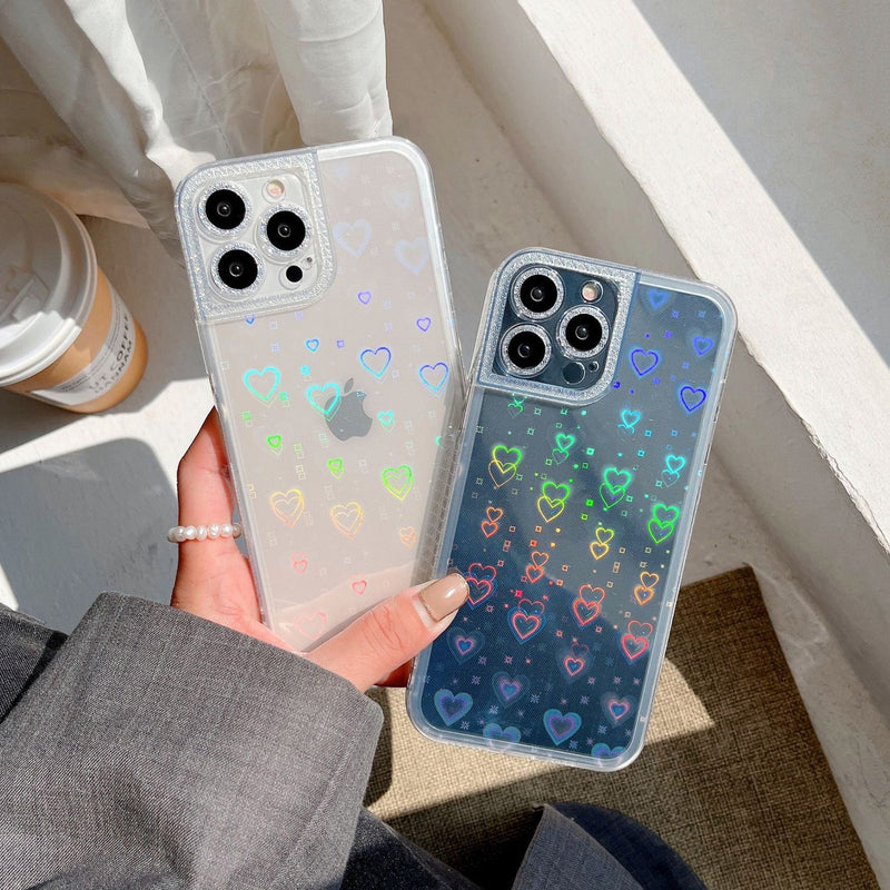 Color Changing Rainbow Heart iPhone Case - CREAMCY