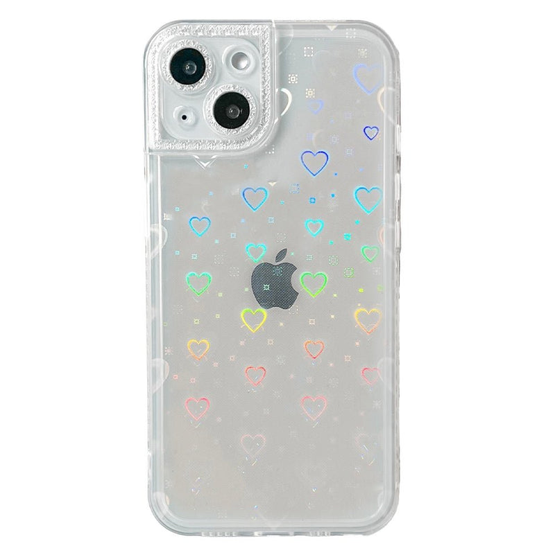 Color Changing Rainbow Heart iPhone Case Color Changing Rainbow Heart iPhone Case