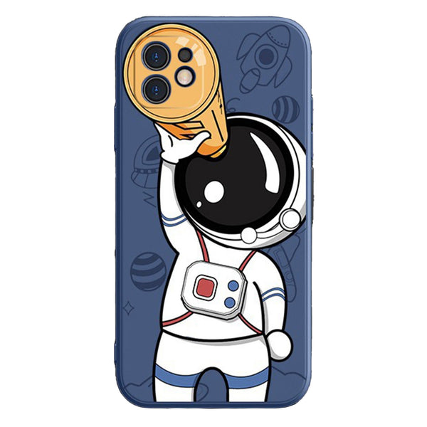 Cute Astronaut Cartoon iPhone Case - Creamcy.com CREAMCY Cute Astronaut Cartoon iPhone Case - Creamcy.com CREAMCY