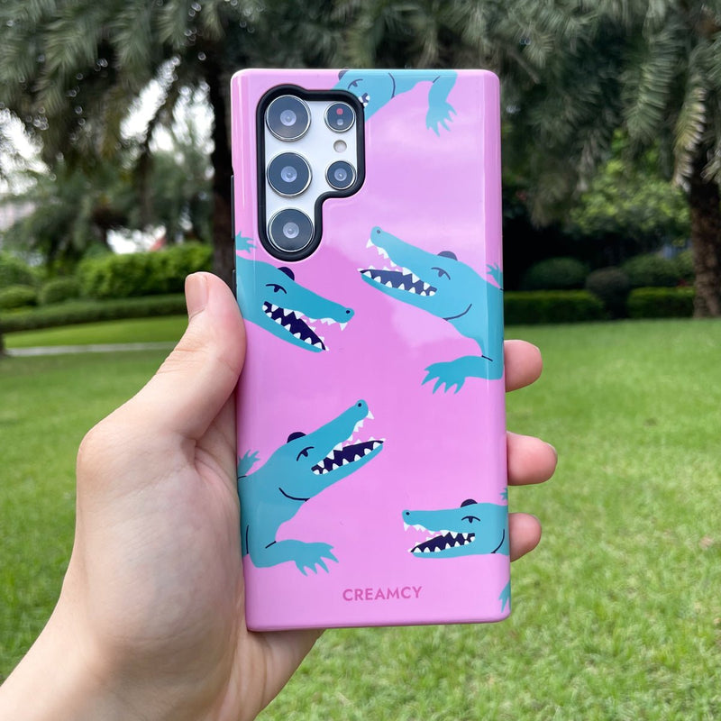 Cute Crocodile Pattern iPhone Case - CREAMCY