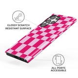 Divine Pink Checkered Samsung Galaxy Case - CREAMCY