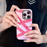Don't F Care Irregular Stripe iPhone Case - CREAMCY