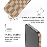 Earth Tone Checkered iPhone Case - CREAMCY