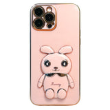 Luxury Electroplated 3D Bunny iPhone Case (iPhone 14 to iPhone 11 series) - Creamcy Cases