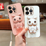 Luxury Electroplated 3D Bunny iPhone Case (XS Max, X/XS, XR, 7/8 Plus, 7/8/SE) - Creamcy Cases