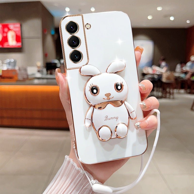 Luxury Electroplated 3D Bunny Samsung Galaxy Case - Creamcy Cases