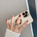 Elegant Electroplating iPhone Case w/ Ring Holder (13/12 Mini, 7/8 Plus, 7/8/SE) - Creamcy Cases