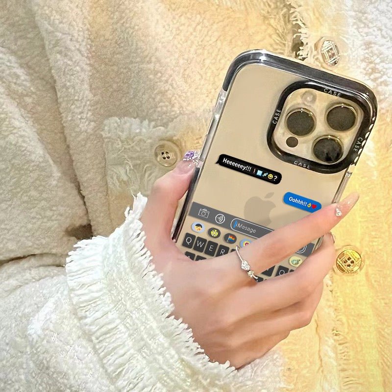 INS Cute Text Message Clear iPhone Case - CREAMCY