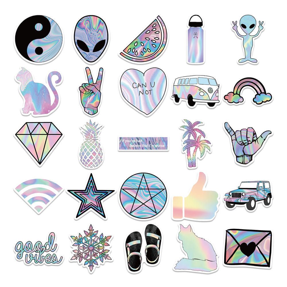 Laser Staring Sticker Laser Style Sticker Pack (50 Stickers) - Creamcy.com – CREAMCY