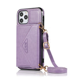 Leather Purse iPhone Case With Crossbody Strap - Creamcy Cases