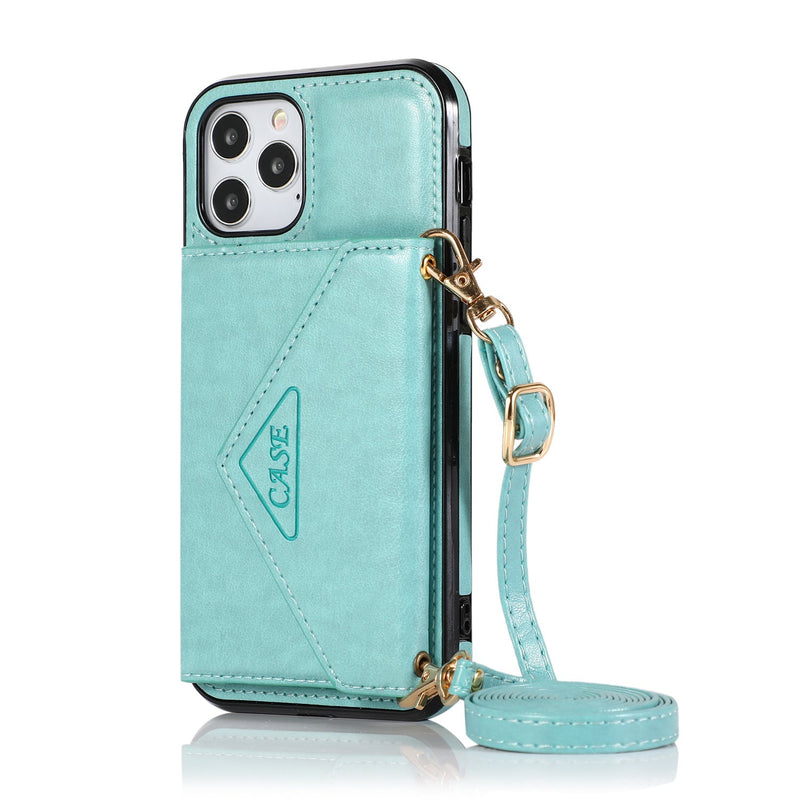 Leather Purse iPhone Case With Crossbody Strap - Creamcy Cases