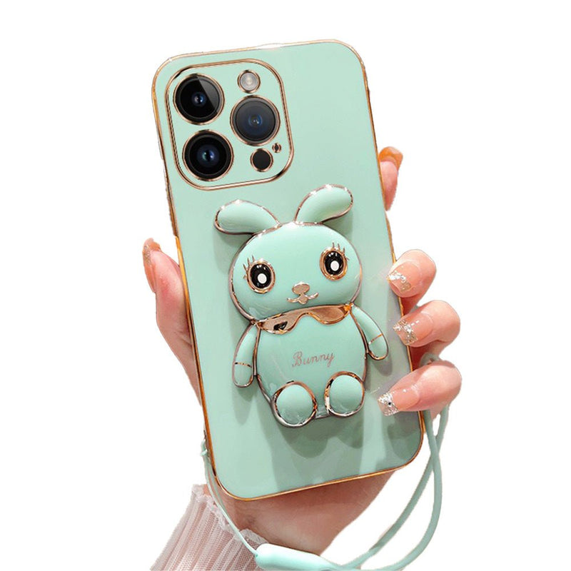Luxury Electroplated 3D Bunny iPhone Case (iPhone 14 to iPhone 11 series) - Creamcy Cases