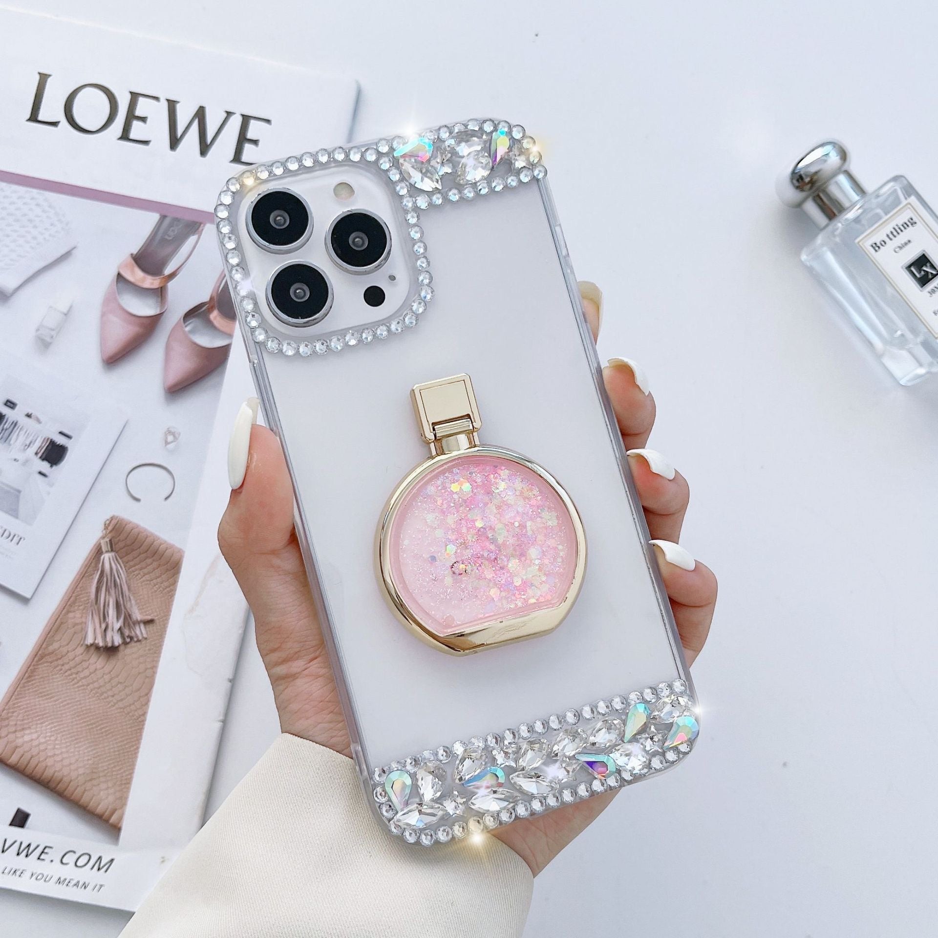 Luxury Glitter Perfume Bottle iPhone Case - Creamcy.com – CREAMCY