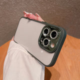 Minimal Silicone iPhone Case w/ Glitter Camera Protectors - CREAMCY