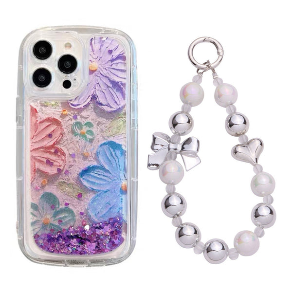 Lovecases White Stars & Moons Glitter Case - For iPhone 15 Pro Max