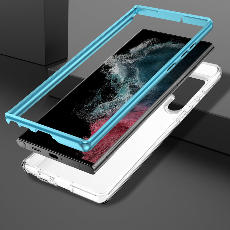 Ocean Blue Geometric Marble Samsung Galaxy Case - Creamcy Cases