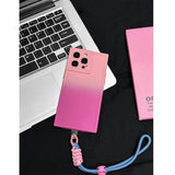 Pink Lover Gradient Matte Square iPhone Case - CREAMCY