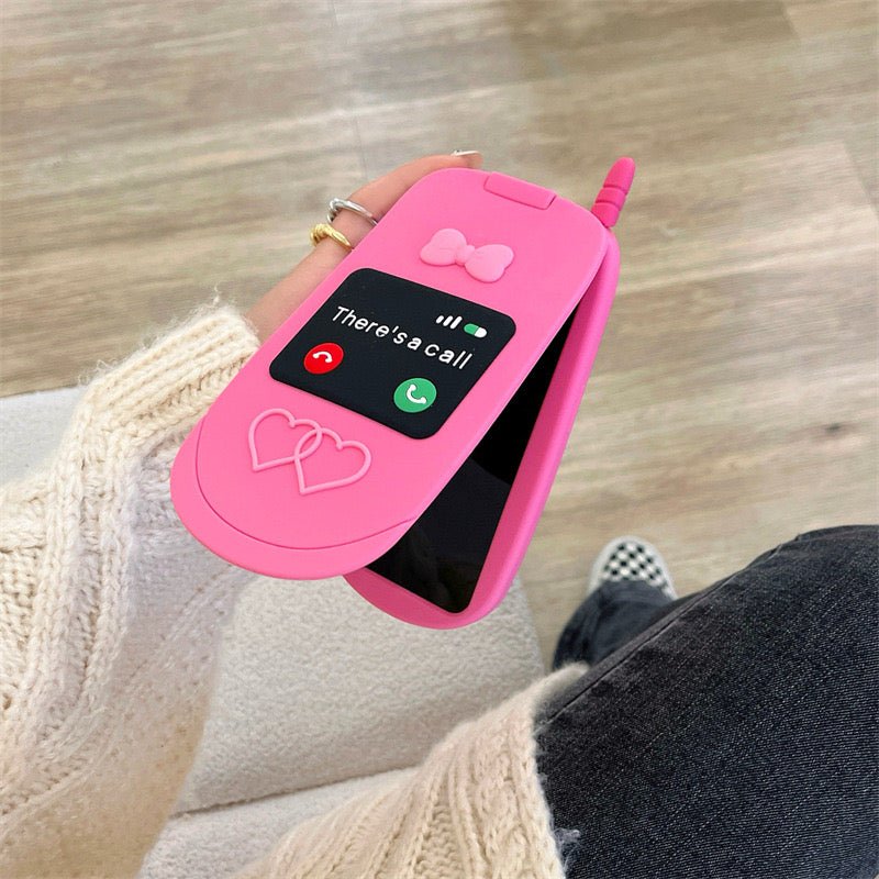 Pink Retro Flip iPhone Case - CREAMCY