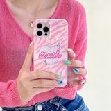 Crush Love | Zebra Print iPhone Case - Creamcy Cases