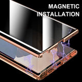 Magnetic Anti-Peeping Privacy Tempered Glass Samsung Case - Creamcy Cases