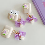 Purple Bowknot AirPods Case - Creamcy Cases