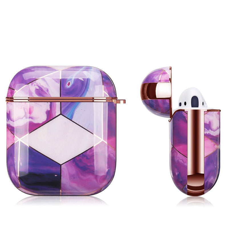 Purple Geode Marble AirPods Case - Creamcy Cases