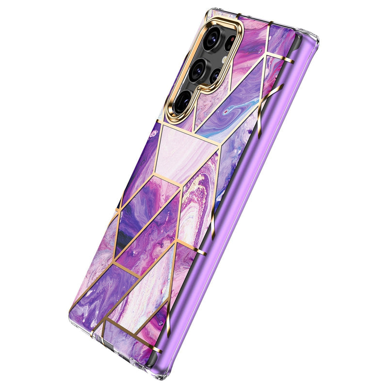 Purple Geometric Marble Samsung Galaxy Case - Creamcy Cases