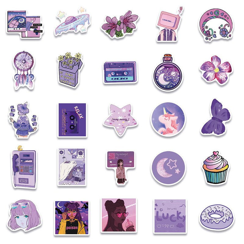 Purple Love Sticker Pack (50 Stickers) - Creamcy Cases