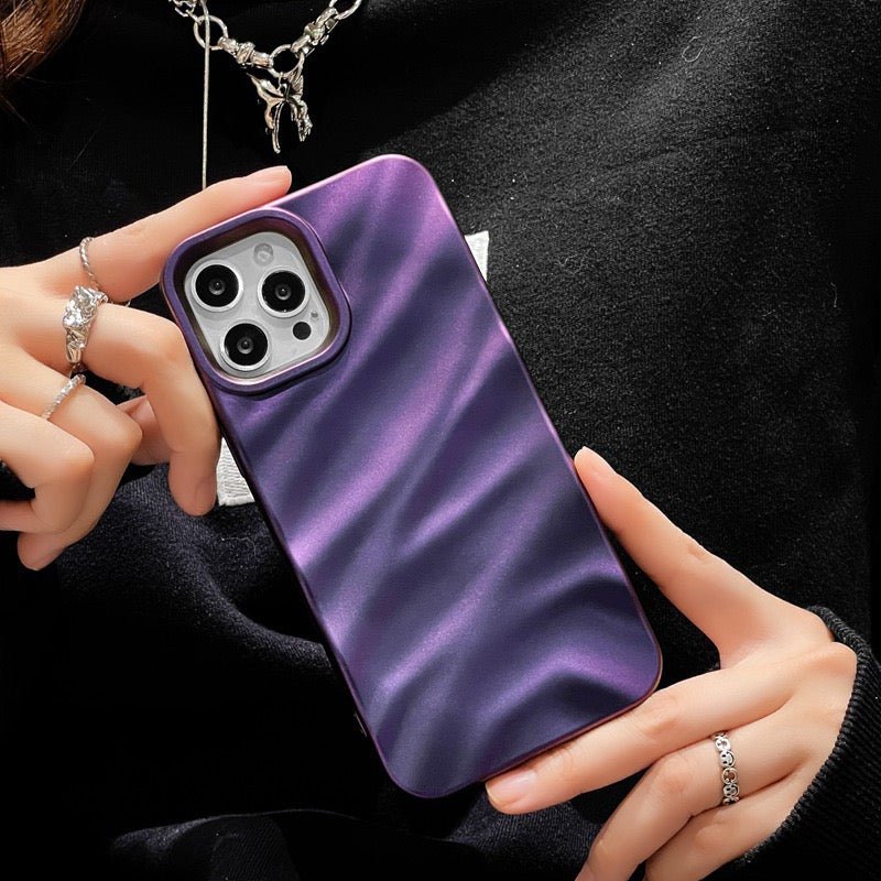 Purple Wave Stripe iPhone Case - Creamcy Cases