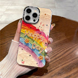 Retro Oil Painting Rainbow iPhone Case - CREAMCY