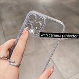 Sparkly Sides Clear iPhone Case w/ Camera Protector - Creamcy Cases