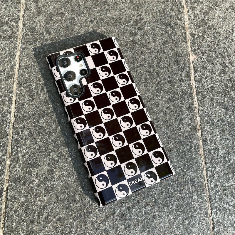 Taichi Checkers Samsung Galaxy Case - CREAMCY