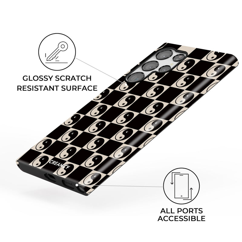 Taichi Checkers Samsung Galaxy Case - Creamcy Cases